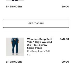 Figs Scrubs Limited wear, size medium tall.